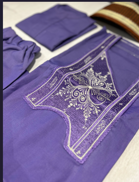Design 2 - Purple Asooke Agbada for baby boy
